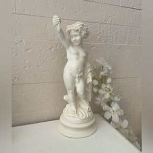 Italian Carved Alabaster Angel statue
